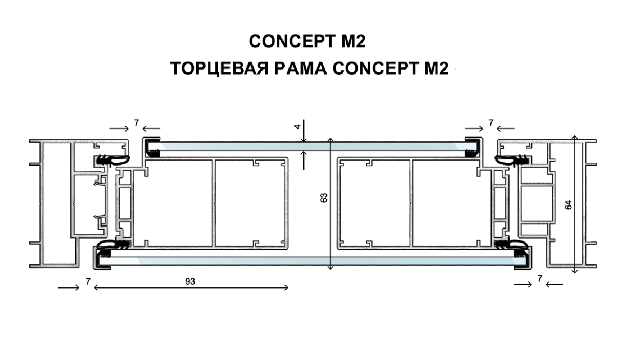 Торцевая рама Concepy m2