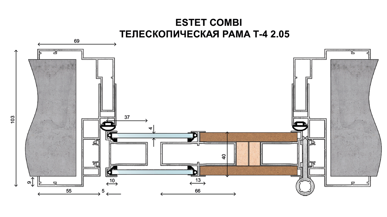 Телескопическая рама Estet combi